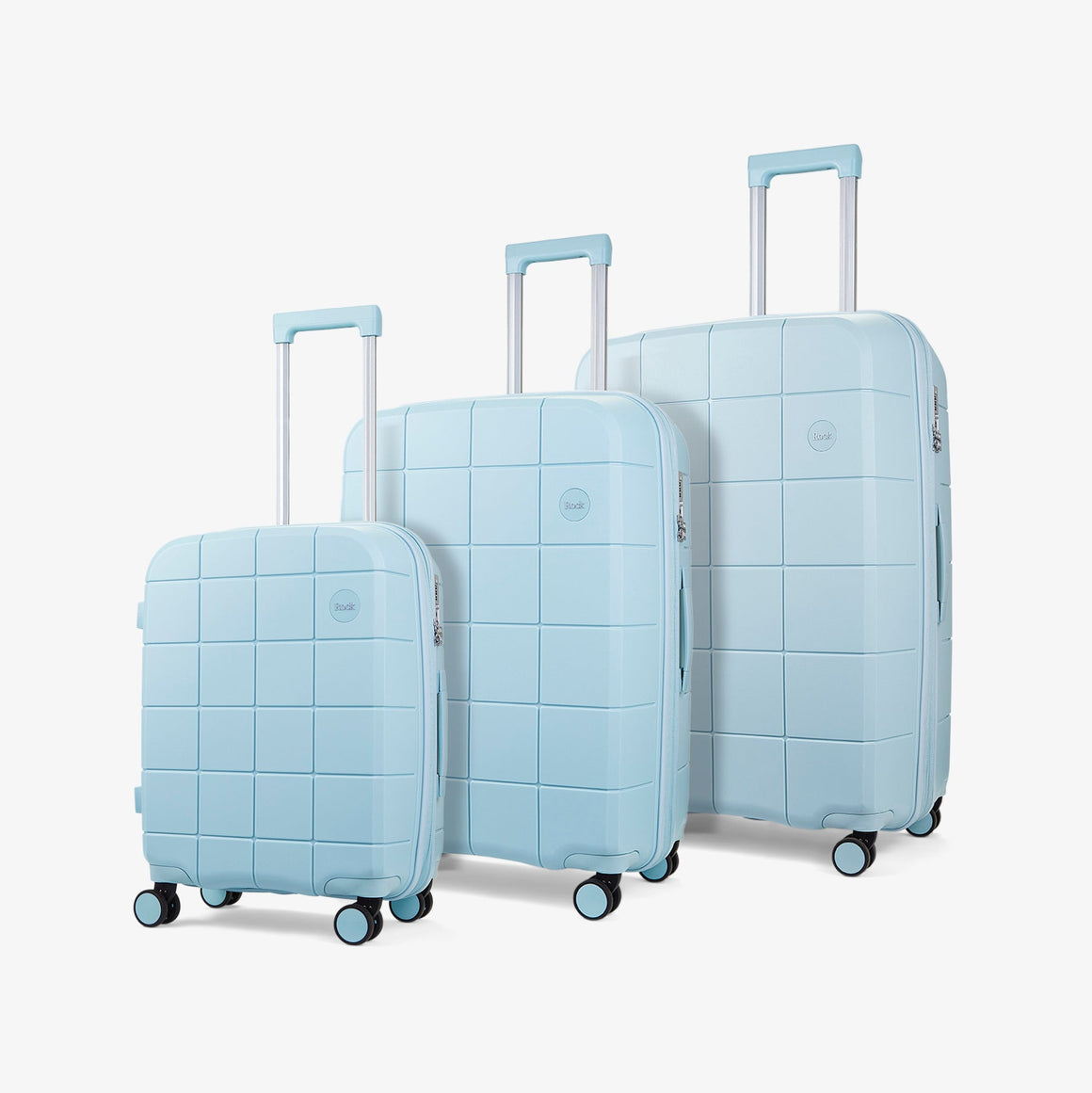 Pixel Set of 3 Suitcase in Pastel Blue