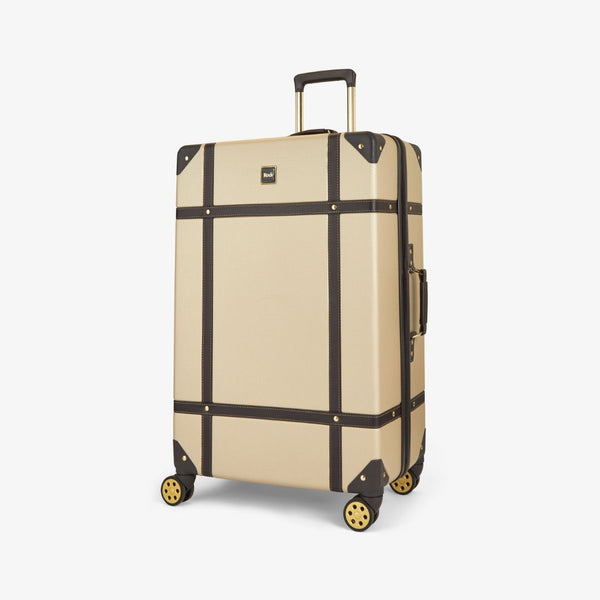 Vintage Large Suitcase in Gold