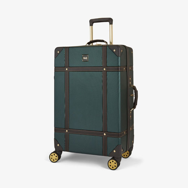 Vintage Medium Suitcase in Emerald Green