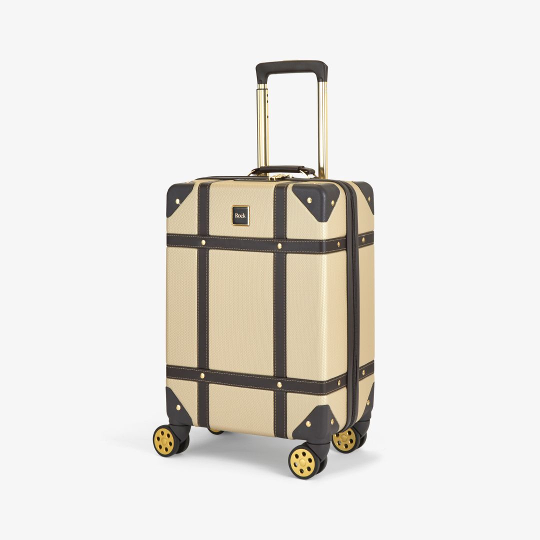 Vintage Small Suitcase Gold Rock Luggage